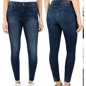 Whetherly Cooper High Waist Raw Hem Skinny Jeans